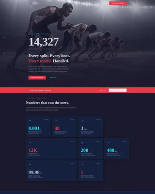 Track & Field Competition Landing Page Template
