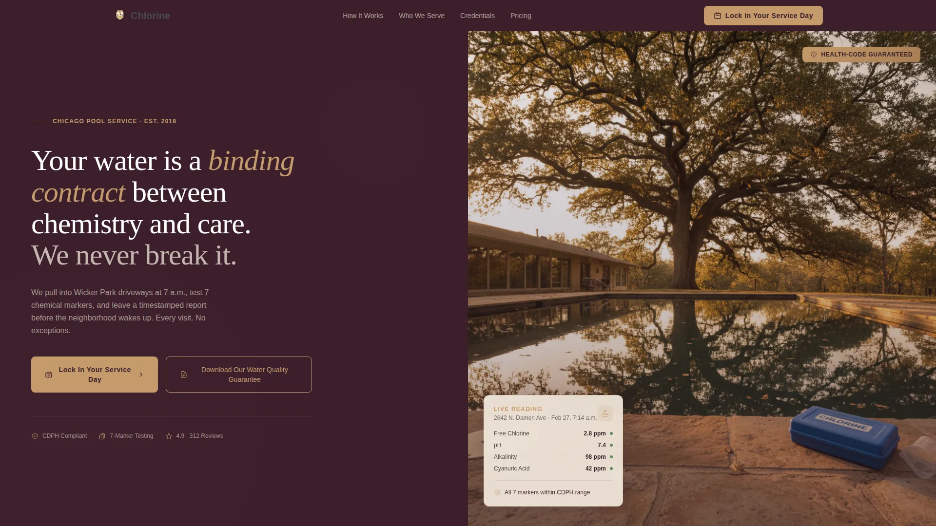 Trusted Poolcleaning | Free Website Template | Rocket