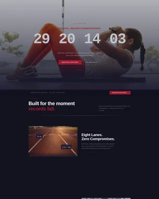 Track & Field Venue Landing Page Template