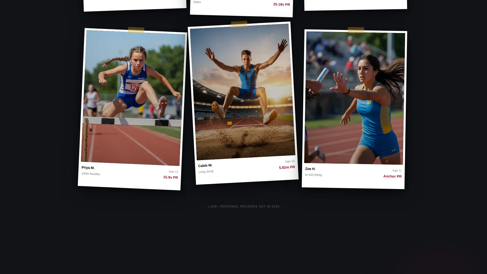 Youth Track & Field League Landing Page Template