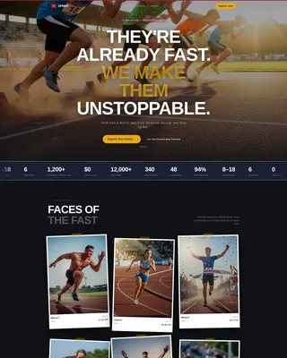 Youth Track & Field League Landing Page Template