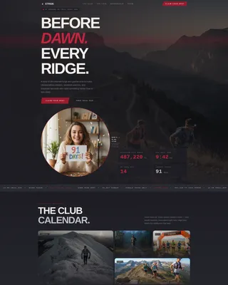 Trail Running Club Membership Landing Page Template