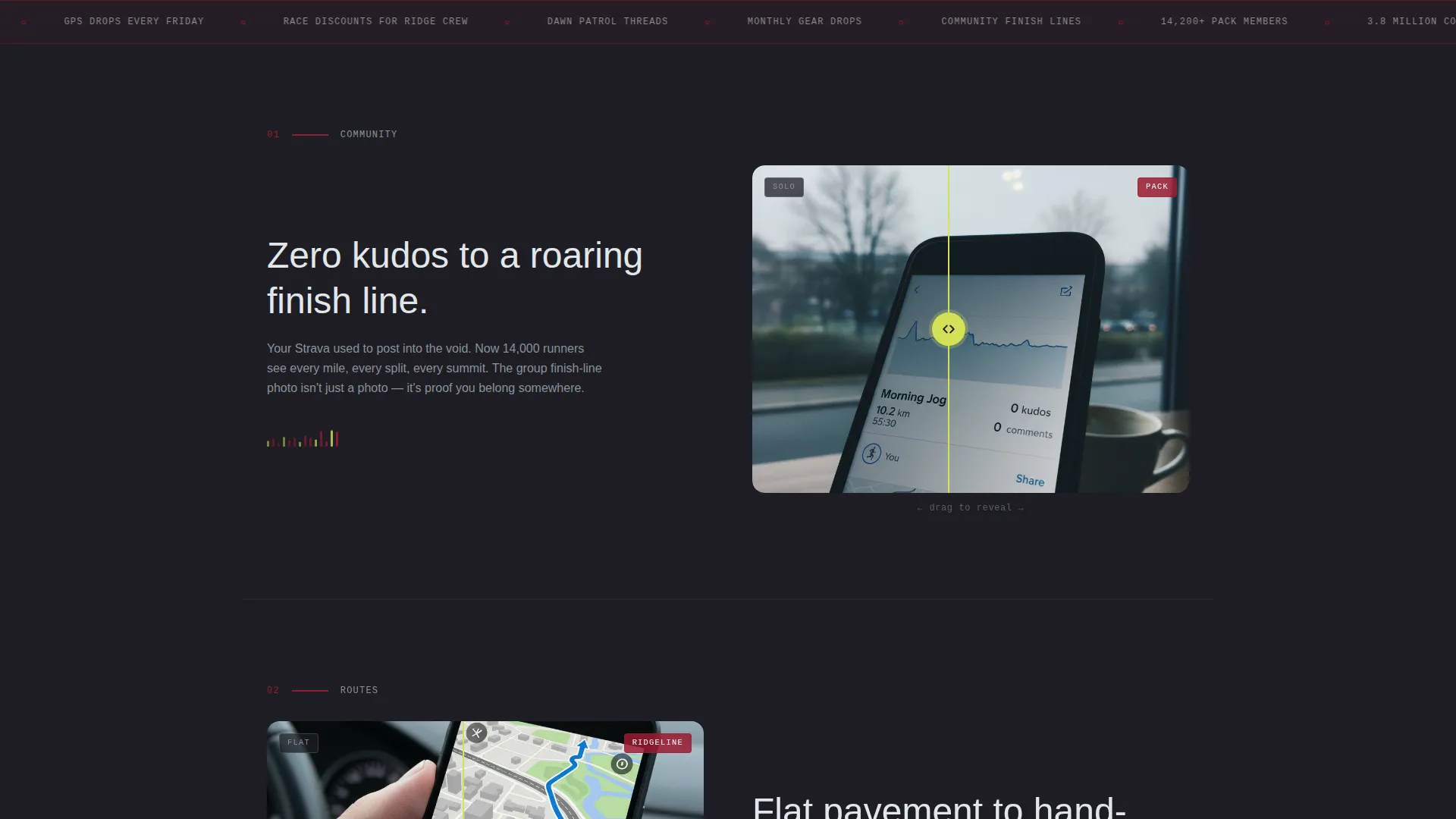Trail Running Community Landing Page Template
