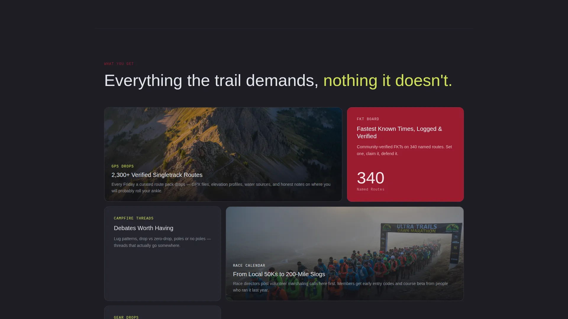 Trail Running Community Landing Page Template