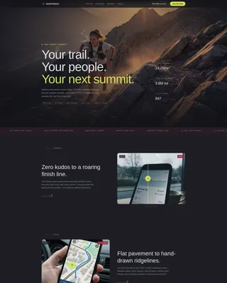 Trail Running Community Landing Page Template