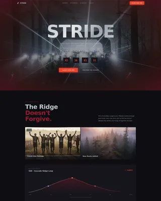 Trail Running Tournament Landing Page Template