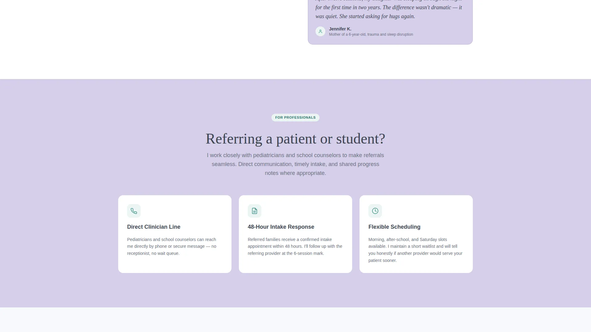 Child Psychologist Booking Website Template