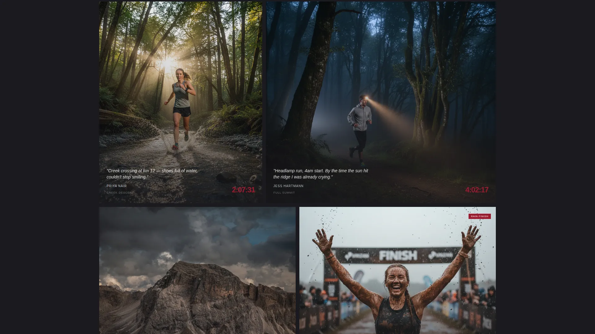 Trail Running Venue Landing Page Template