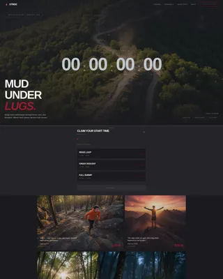 Trail Running Venue Landing Page Template