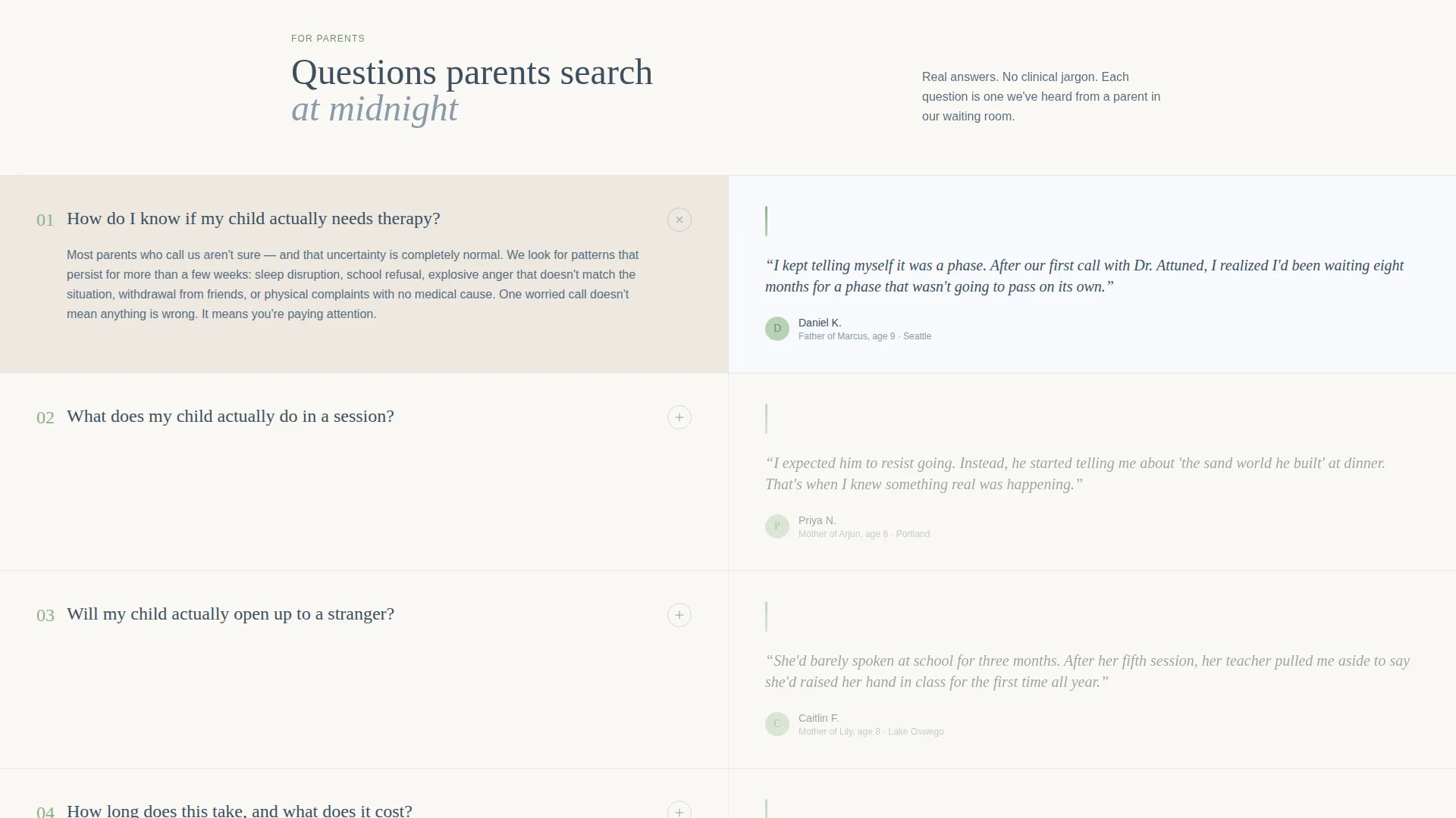 Child Psychologist Testimonials Landing Page Template