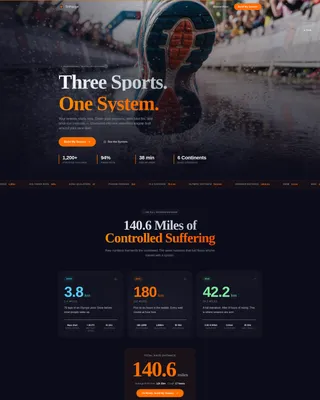 Triathlon Academy Landing Page Template