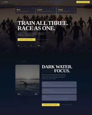 Triathlon Club Landing Page Template