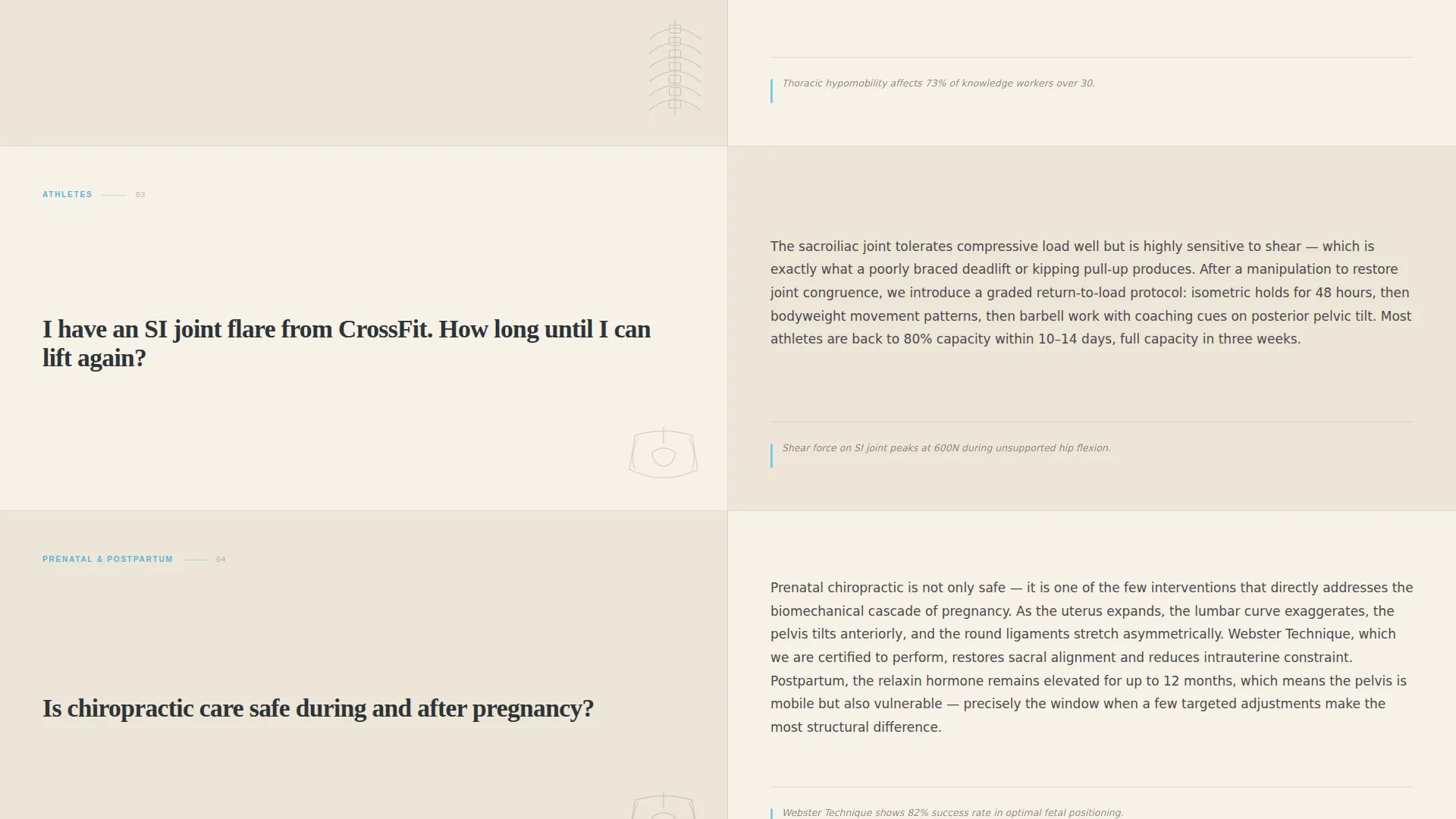 Chiropractic FAQ & Patient Resource Landing Page Template