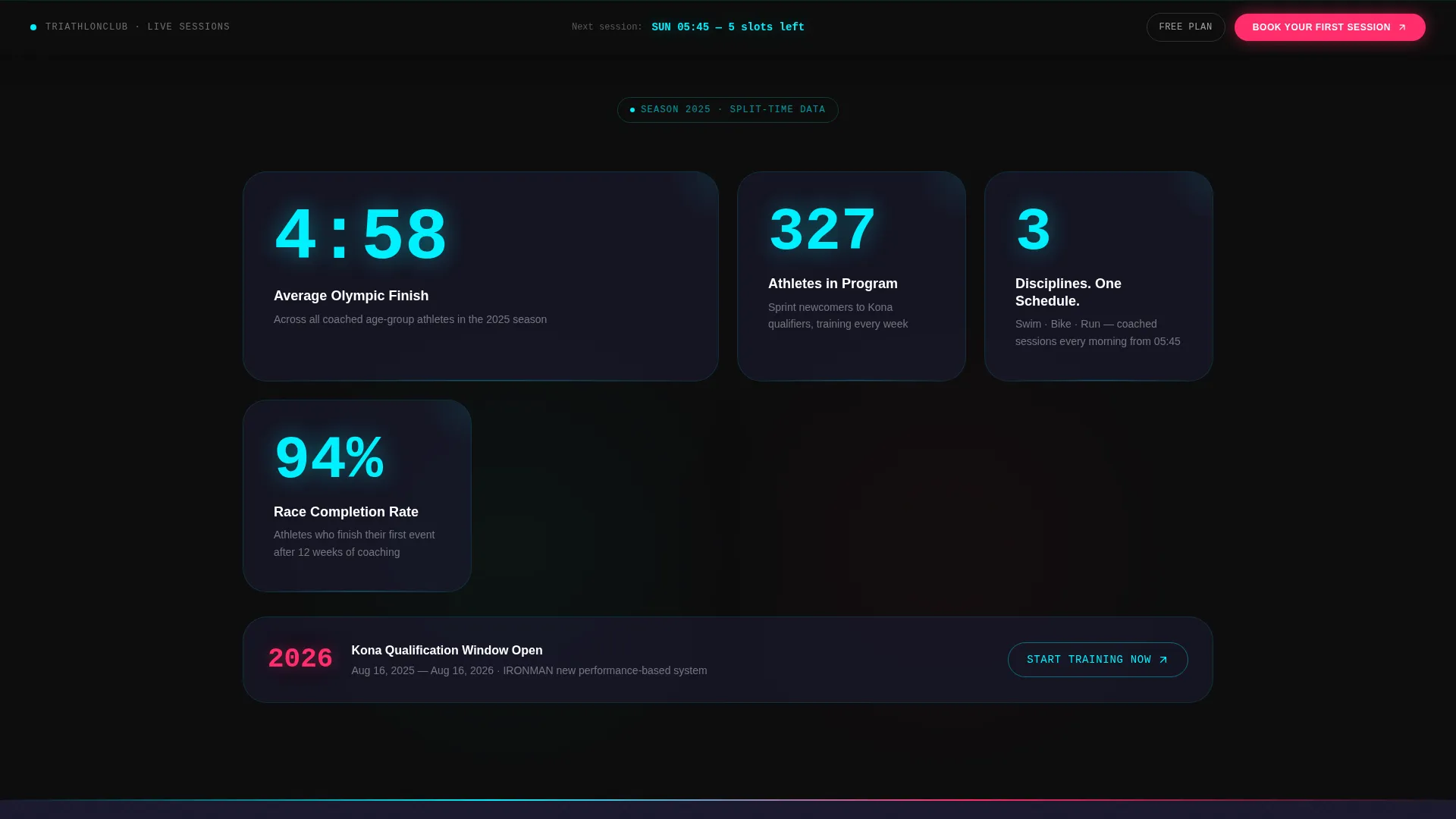 Club Landing Page Template - Futuristic Neon