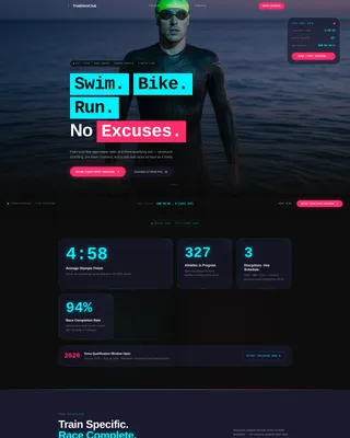 Club Landing Page Template - Futuristic Neon