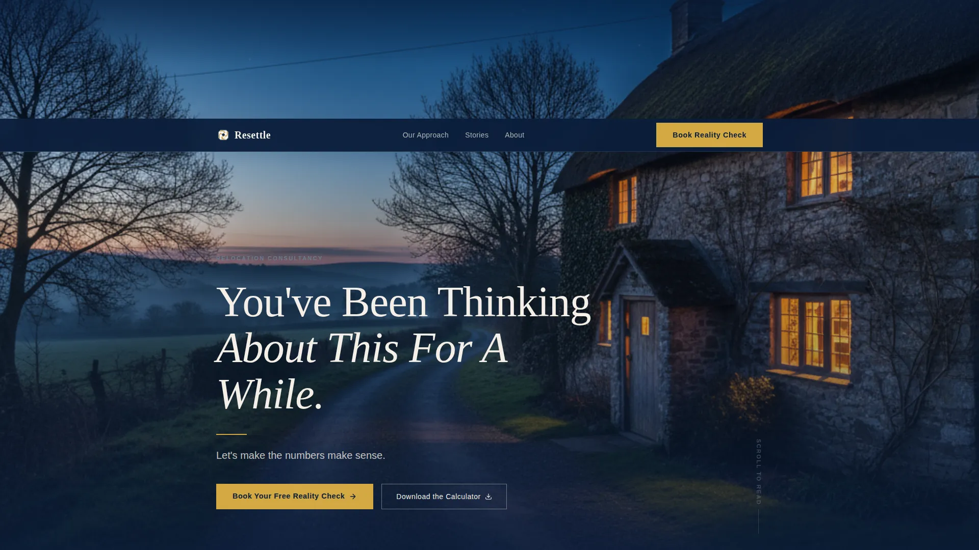 Editorial Relocation Consulting Landing Page Template