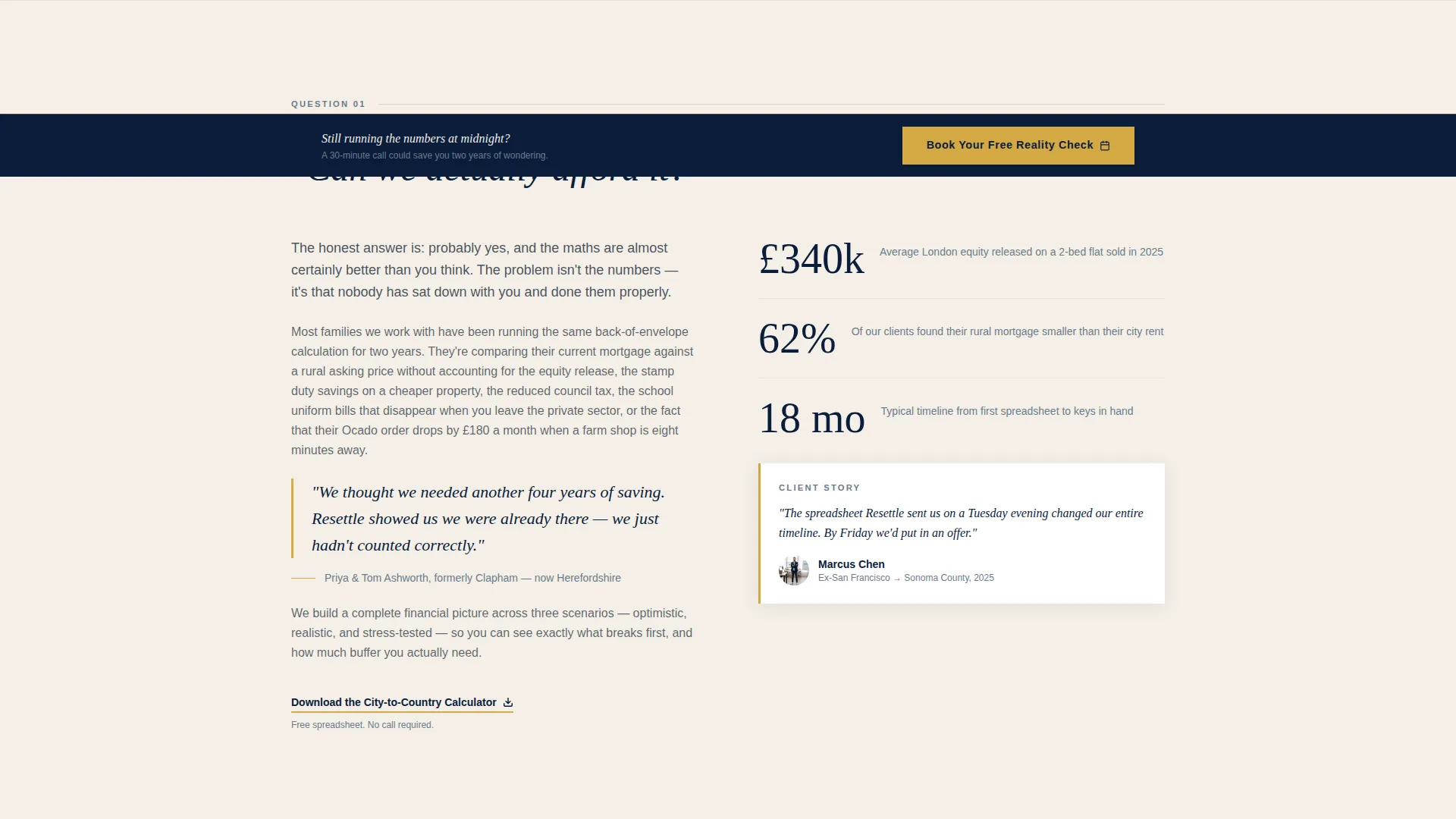 Editorial Relocation Consulting Landing Page Template