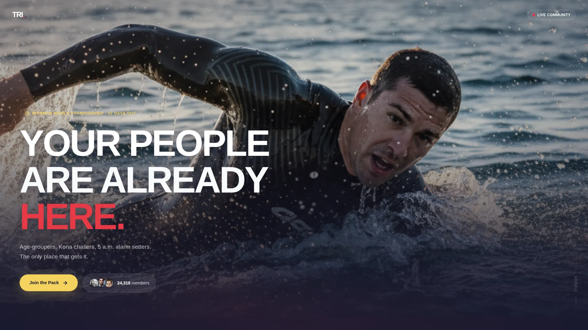 Triathlon Community Landing Page Template