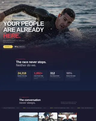 Triathlon Community Landing Page Template