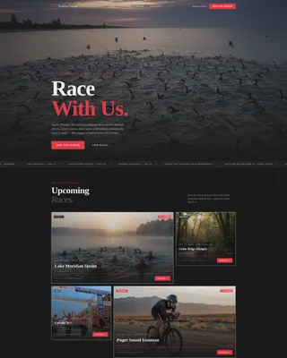 League Landing Page Template - Card Grid Layout