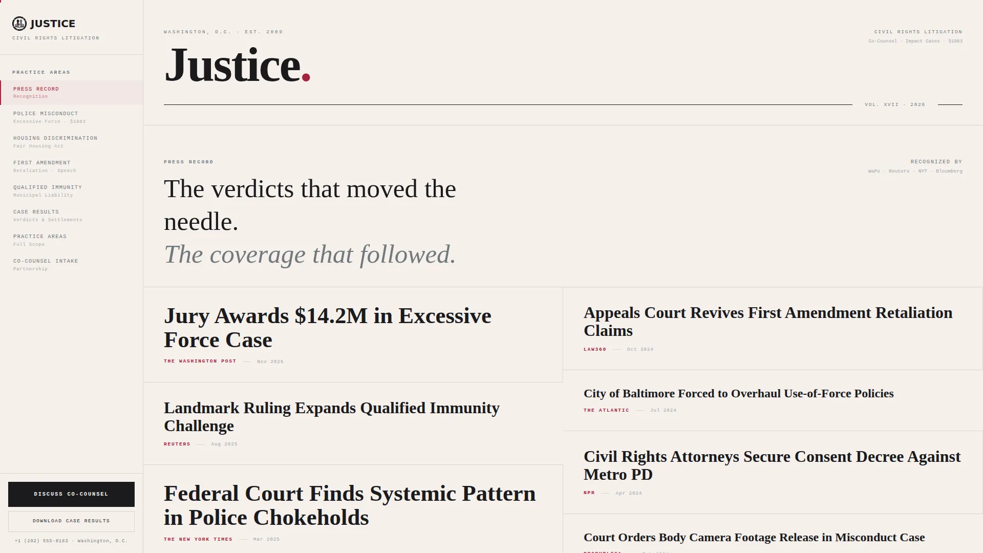 Specialist Law Firm & Attorney Professional Website Template