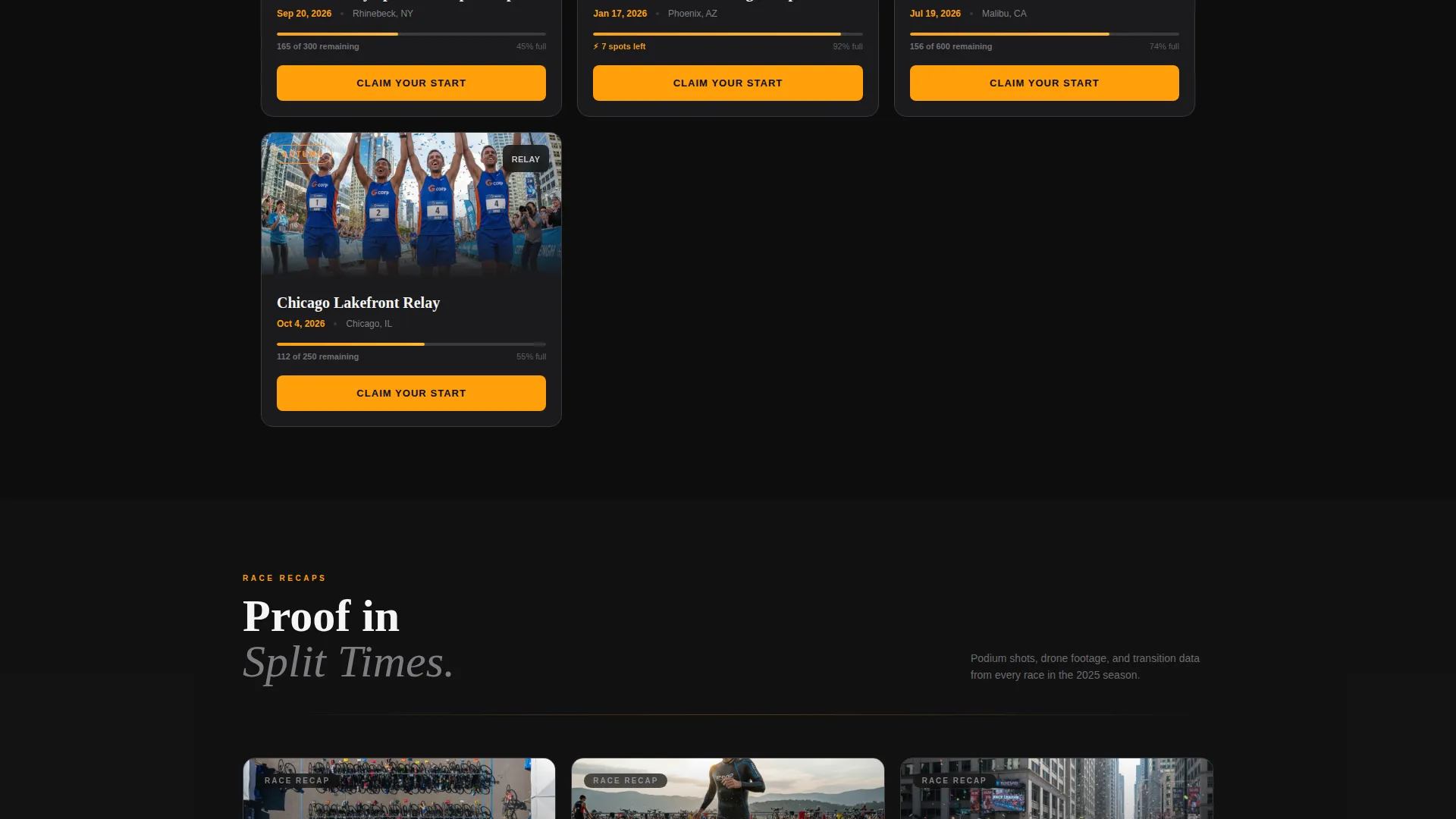 Competition Landing Page Template | Race Series