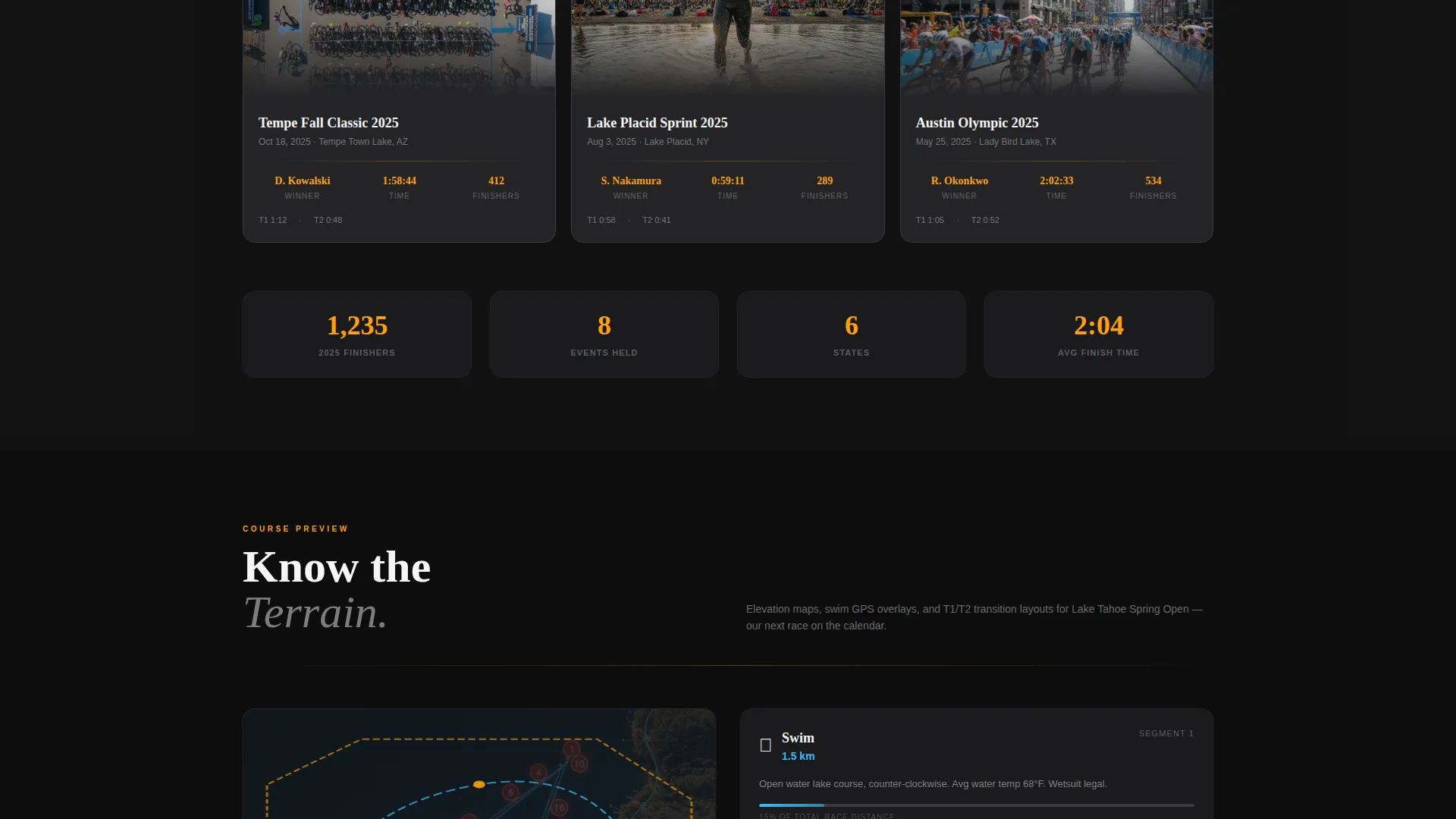 Competition Landing Page Template | Race Series