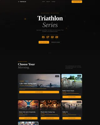 Competition Landing Page Template | Race Series