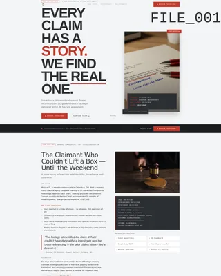 Claims Investigator Landing Page Template
