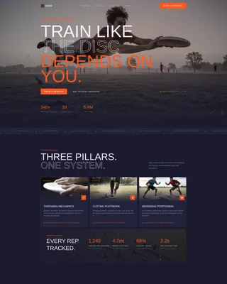 Ultimate Frisbee Academy Landing Page Template