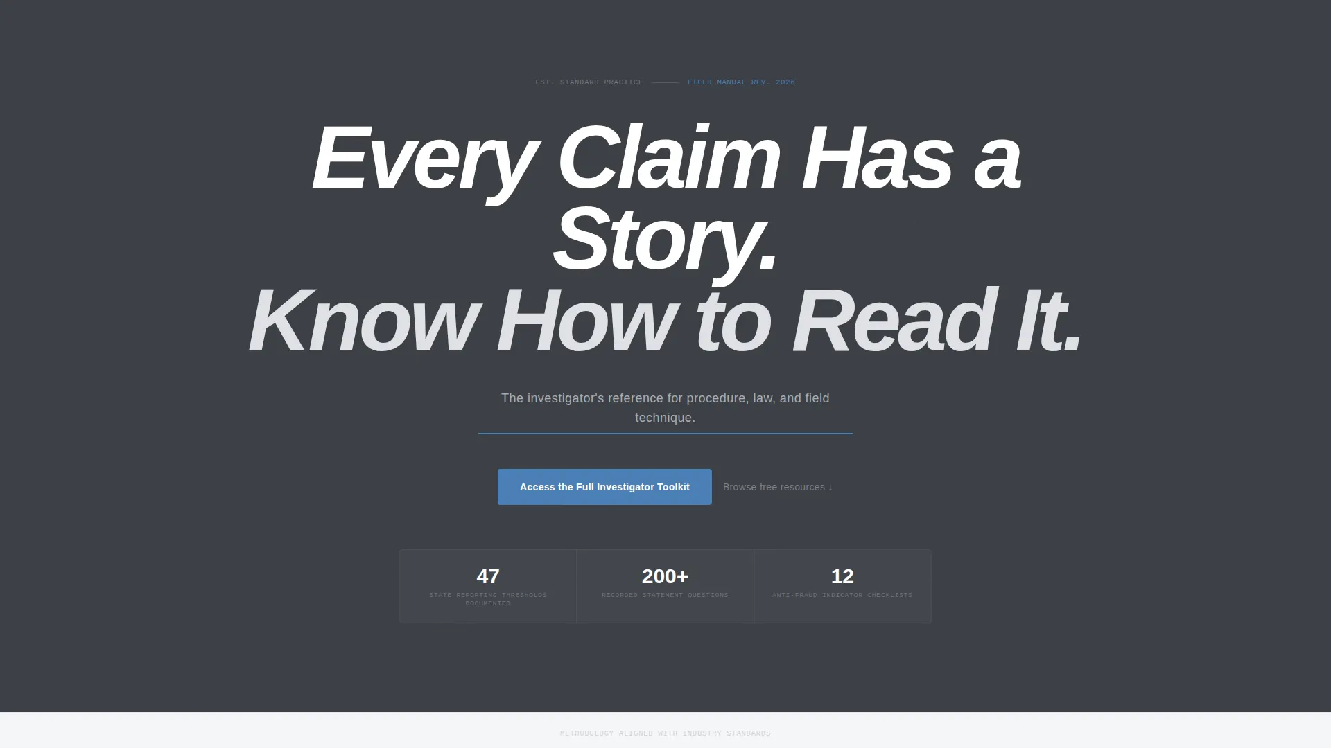 Authoritative Claimsinvestigator Landing Page Template