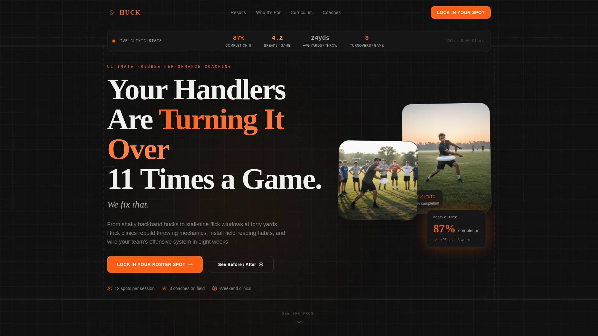 Championship Disc Sports Landing Page Template