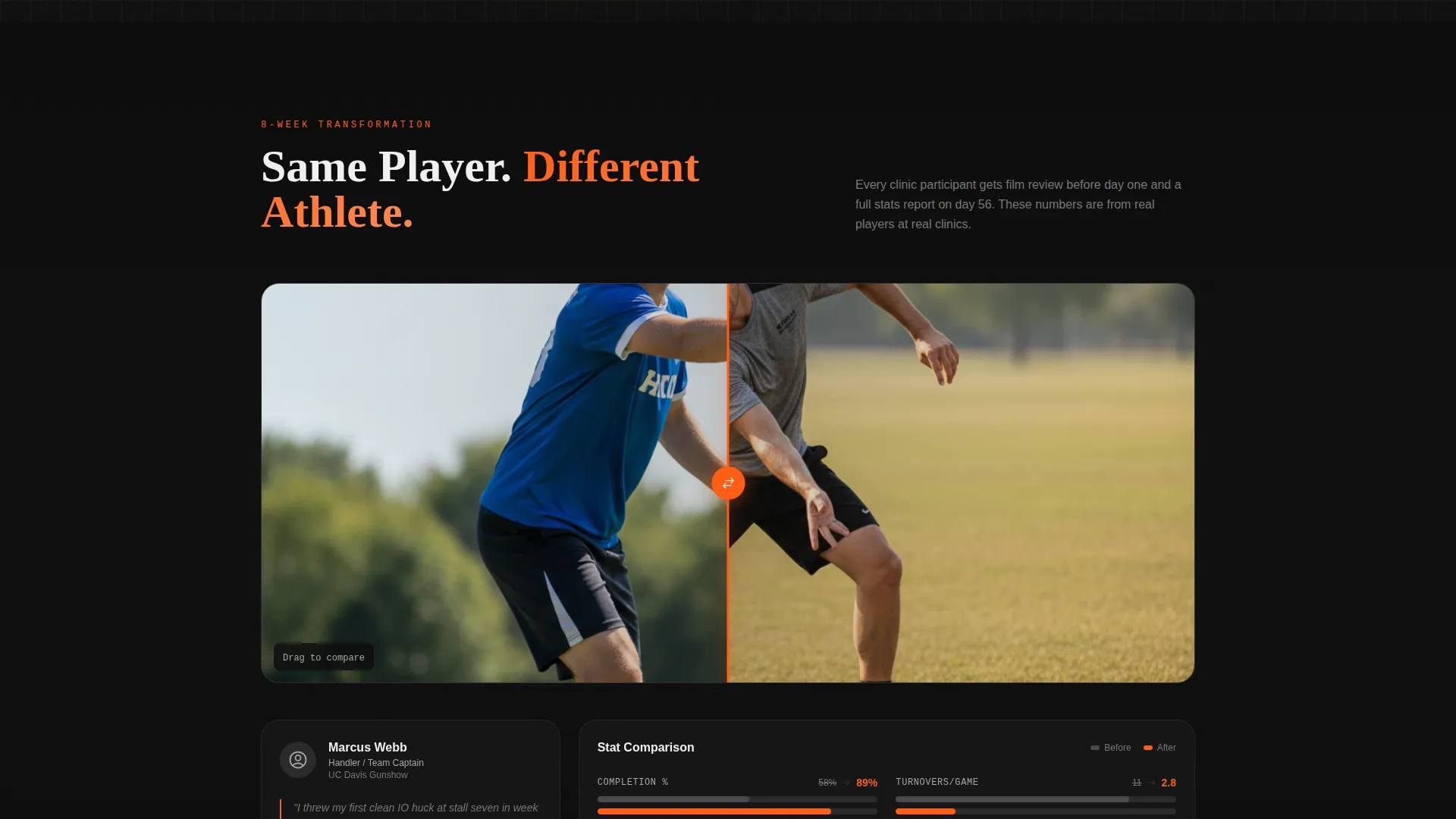 Championship Disc Sports Landing Page Template