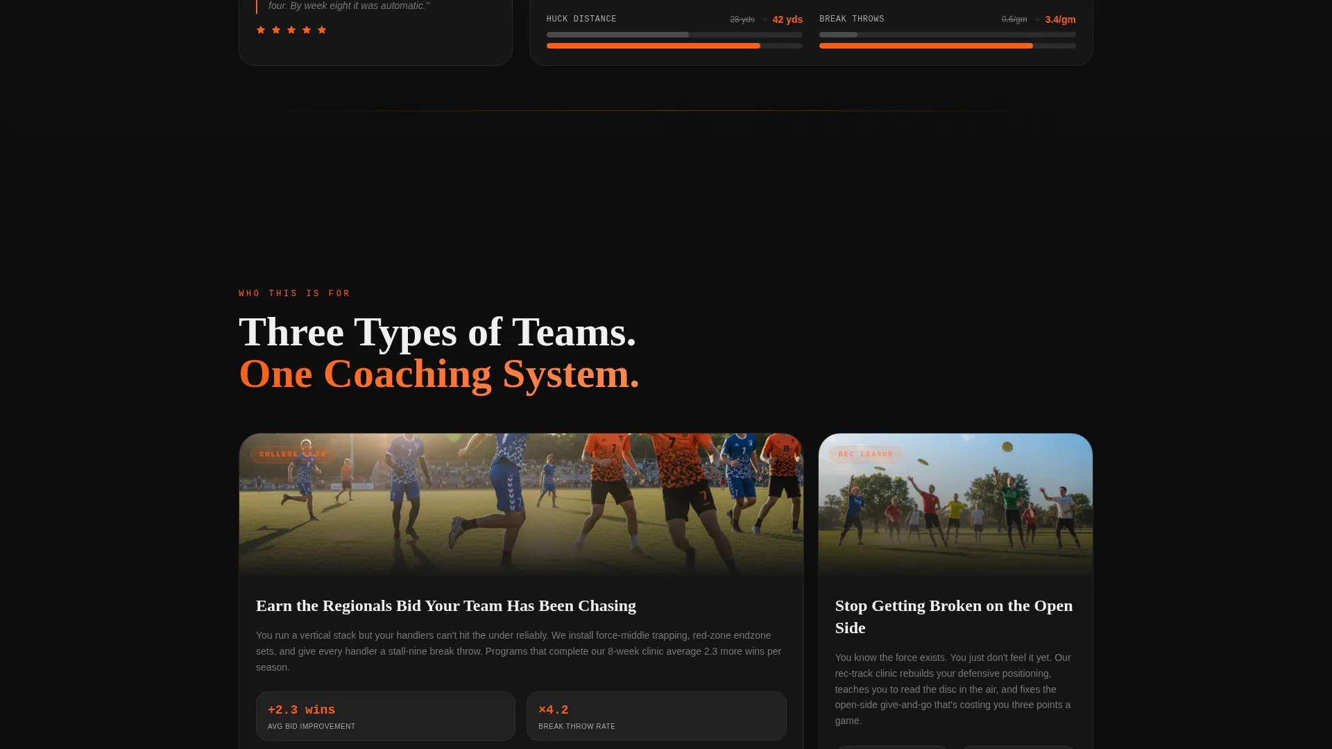 Championship Disc Sports Landing Page Template