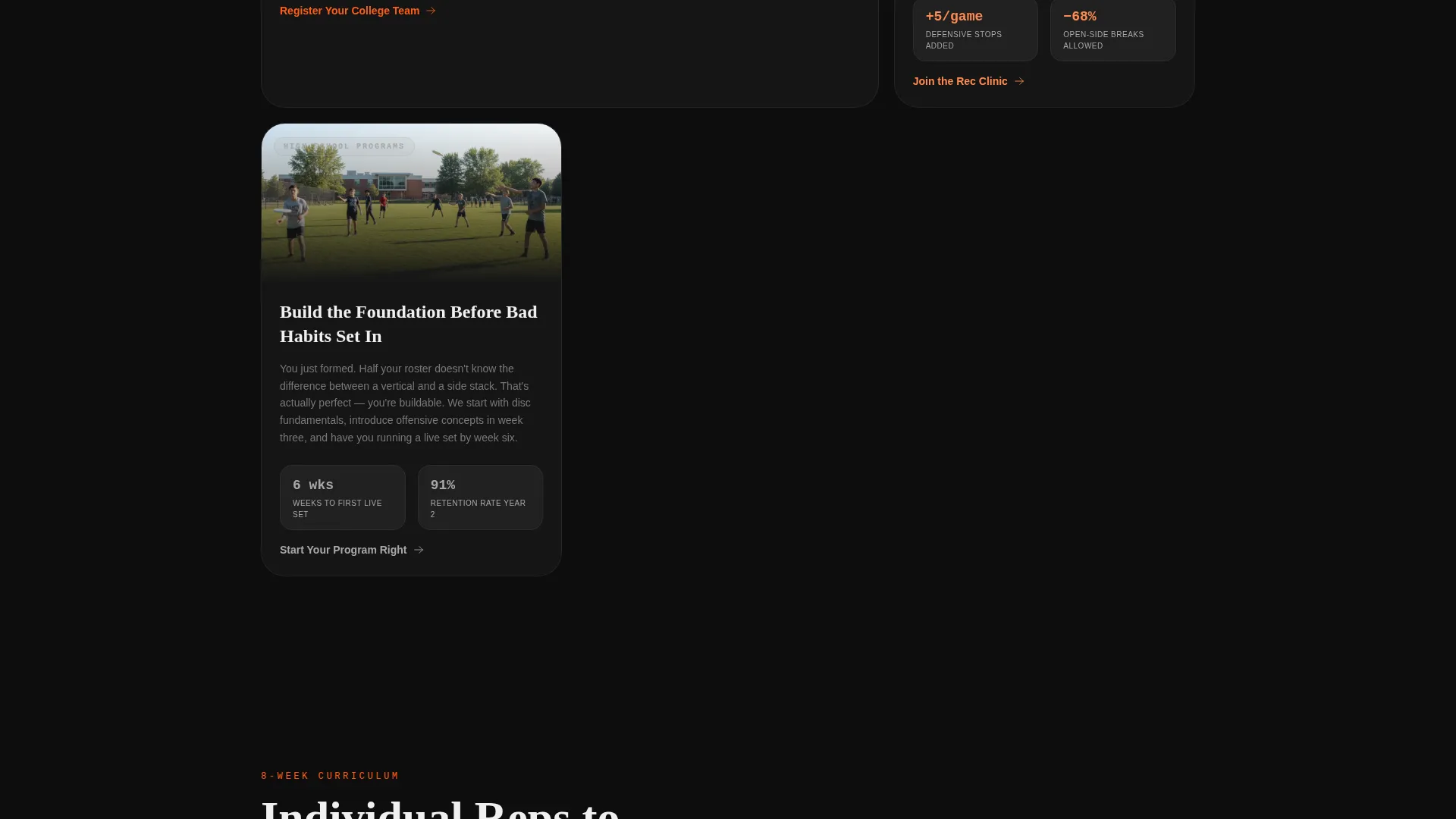 Championship Disc Sports Landing Page Template