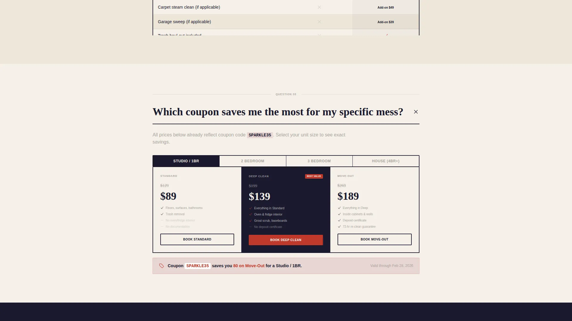 Cleaning Service Coupon Landing Page Template
