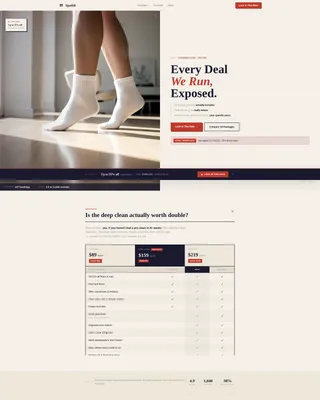Cleaning Service Coupon Landing Page Template