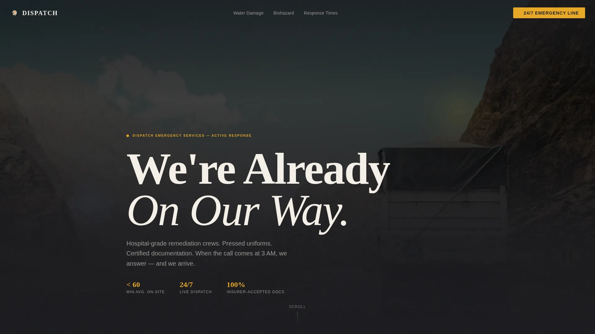 Emergency Cleaning Service Landing Page Template