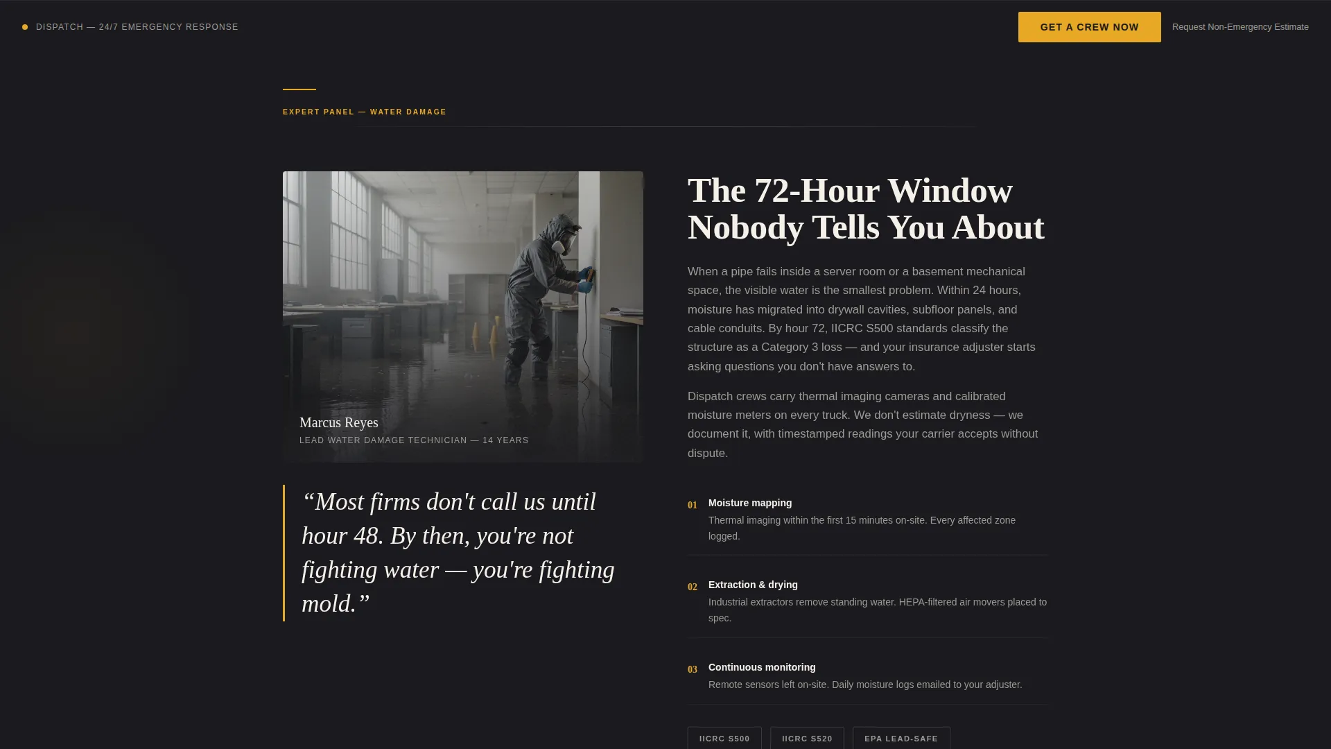 Emergency Cleaning Service Landing Page Template