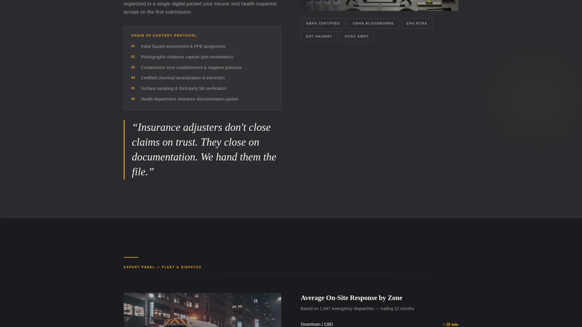 Emergency Cleaning Service Landing Page Template