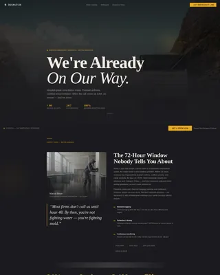 Emergency Cleaning Service Landing Page Template