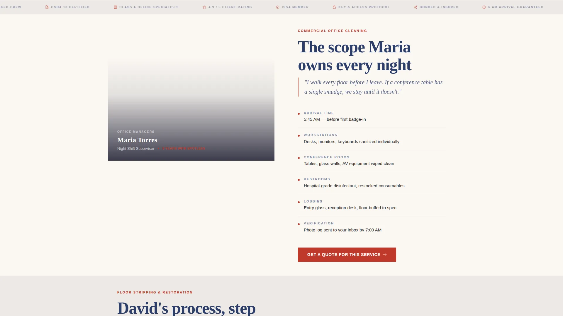 Commercial Cleaning Service Landing Page Template