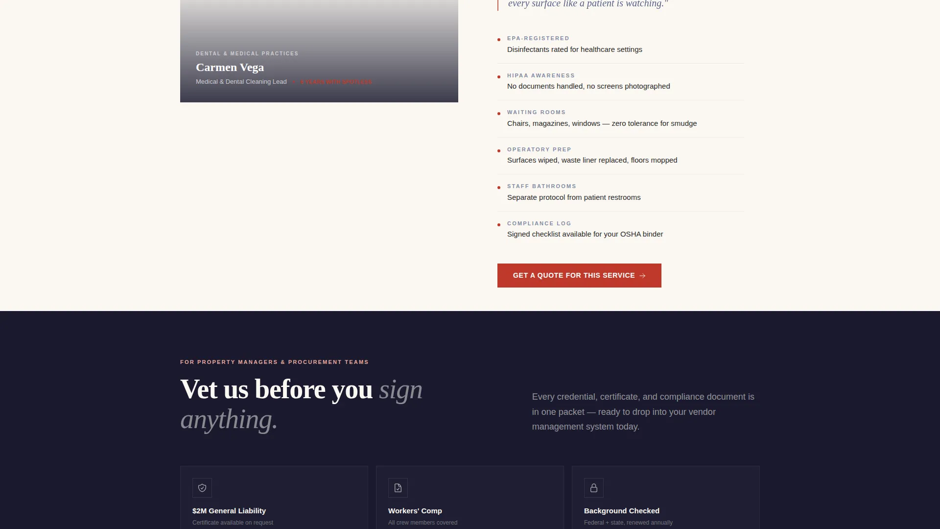Commercial Cleaning Service Landing Page Template