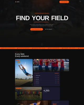 Ultimate Frisbee League Landing Page Template