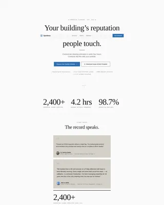 Commercial Cleaning Free Estimate Landing Page