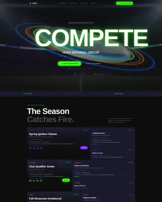 Ultimate Frisbee Tournament Landing Page Template