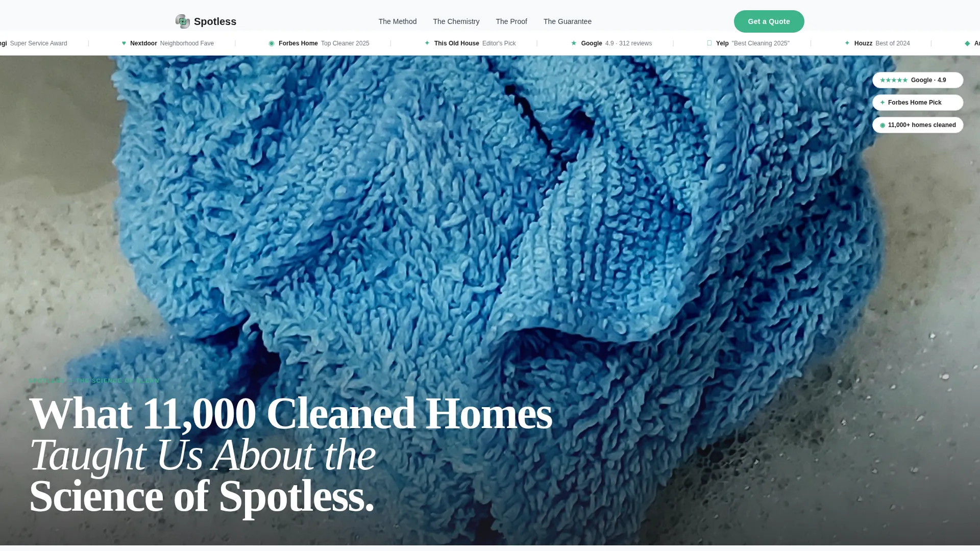 Editorial Cleaning Service Landing Page Template