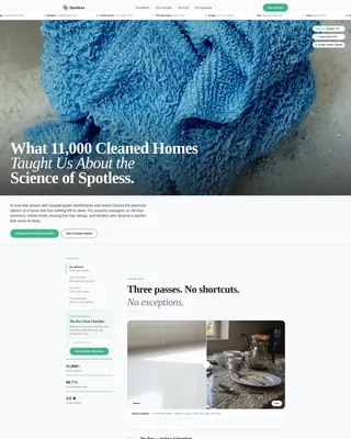 Editorial Cleaning Service Landing Page Template
