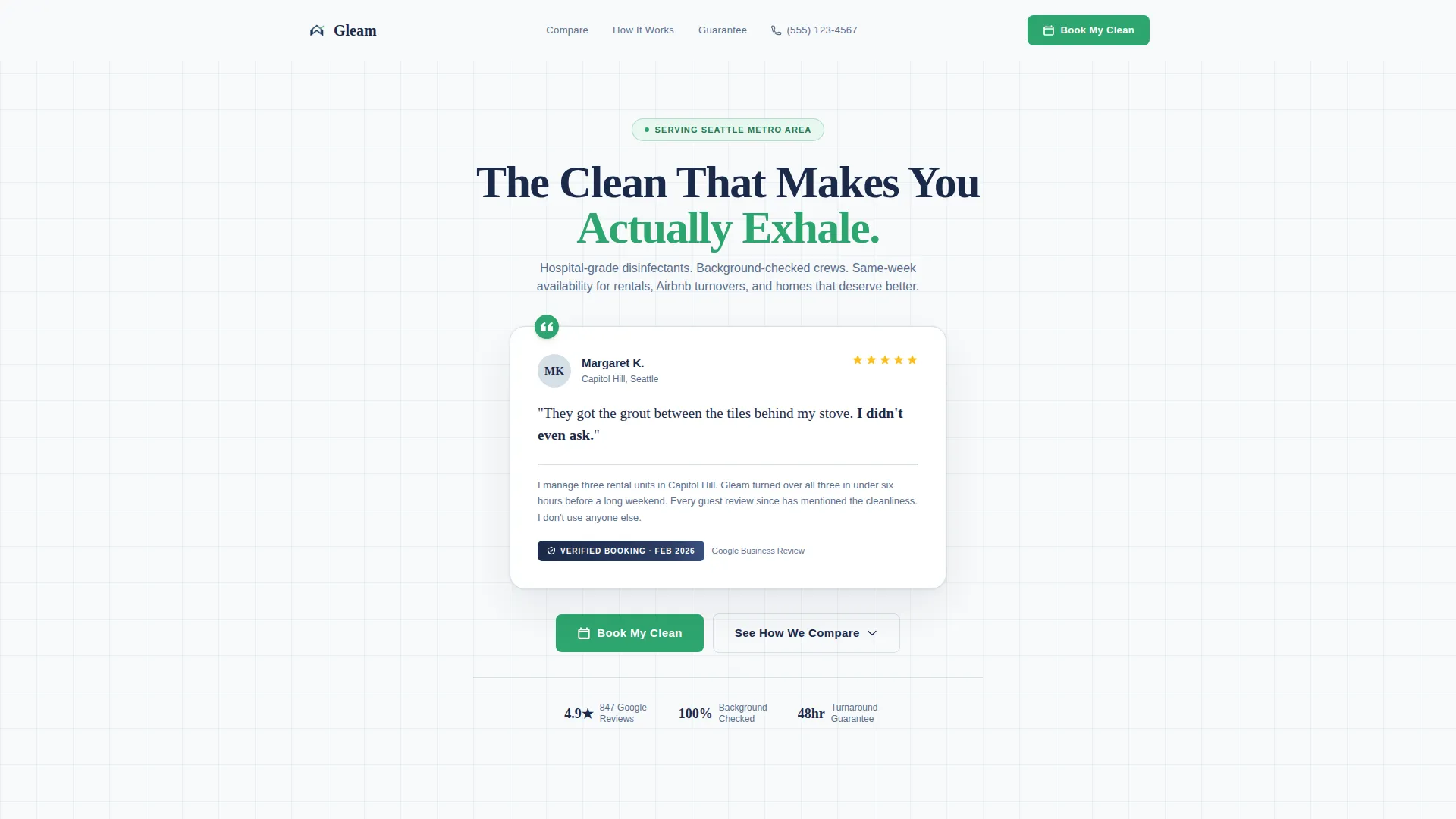 Cleaning Service Landing Page Template