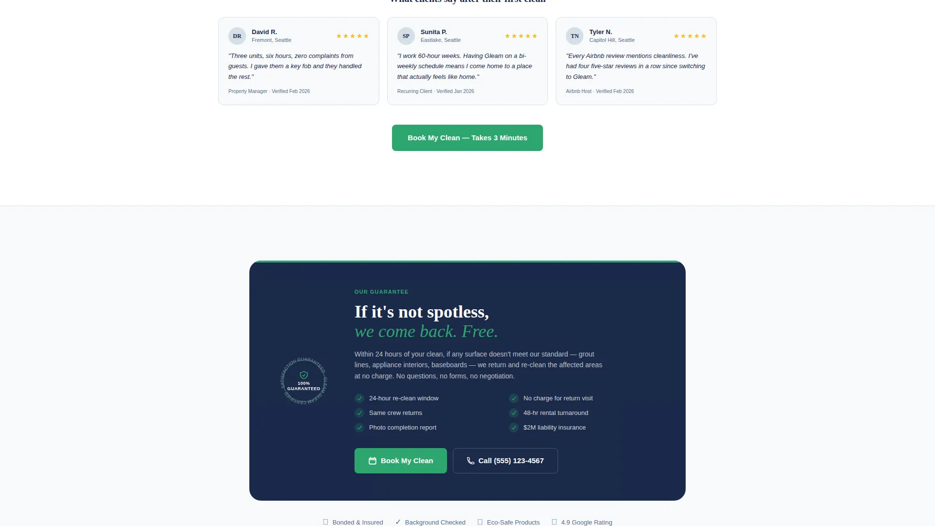 Cleaning Service Landing Page Template